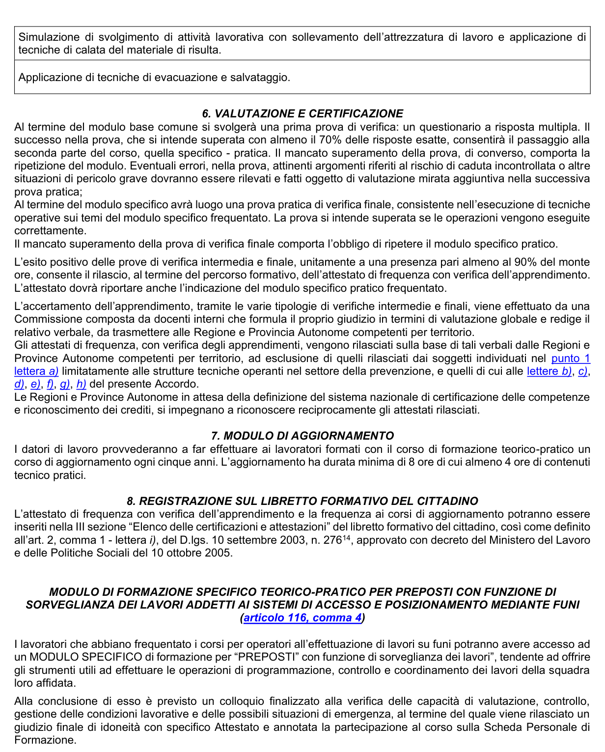 Allegato XXI: rappresentazione di confronto, parte 6