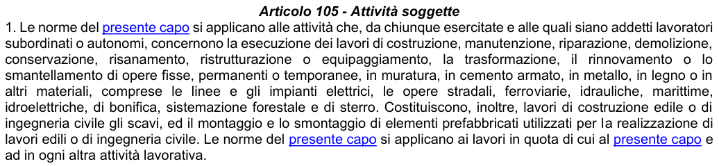 Art. 105: rappresentazione di confronto, parte 1