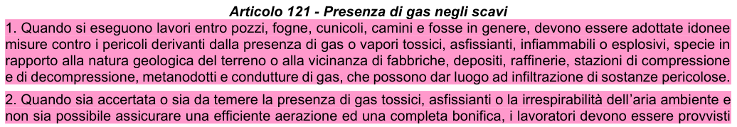 Art. 121: rappresentazione di confronto, parte 1