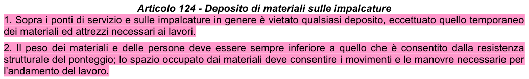 Art. 124: rappresentazione di confronto, parte 1