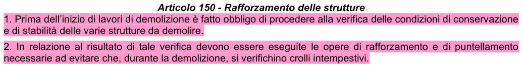 Art. 150: rappresentazione di confronto, parte 1