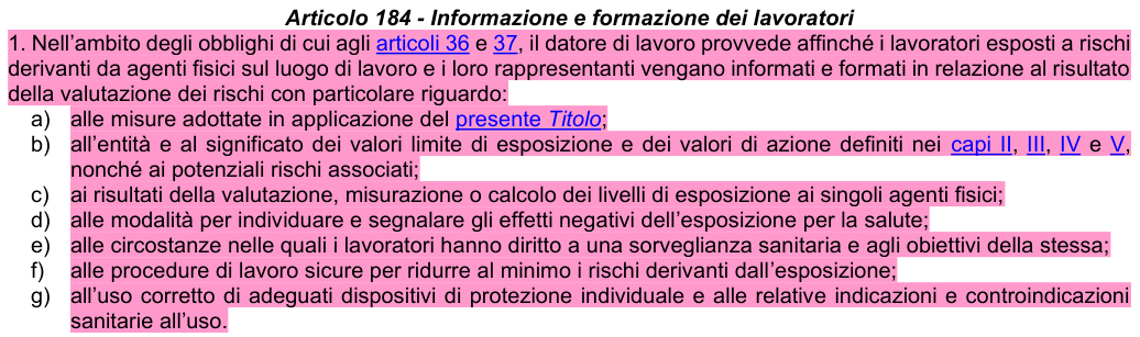 Art. 184: rappresentazione di confronto, parte 1