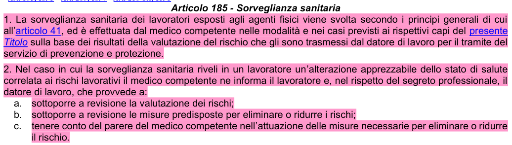 Art. 185: rappresentazione di confronto, parte 1