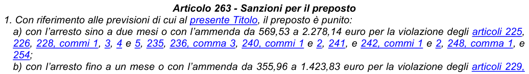 Art. 263: rappresentazione di confronto, parte 1