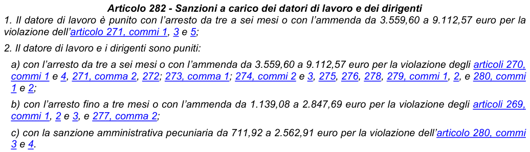 Art. 282: rappresentazione di confronto, parte 1