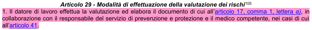 Art. 29: rappresentazione di confronto, parte 1