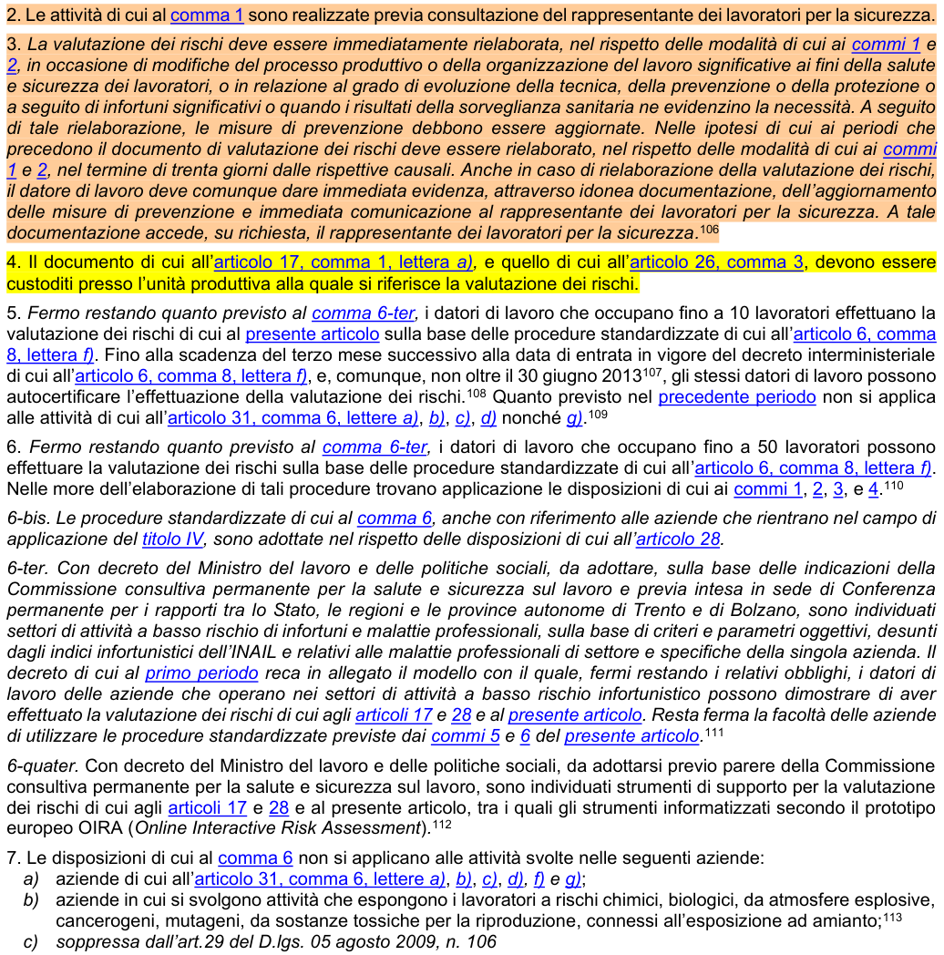 Art. 29: rappresentazione di confronto, parte 2