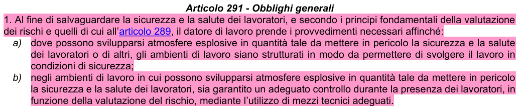 Art. 291: rappresentazione di confronto, parte 1