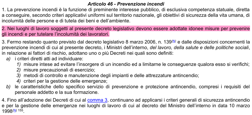 Art. 46: rappresentazione di confronto, parte 1
