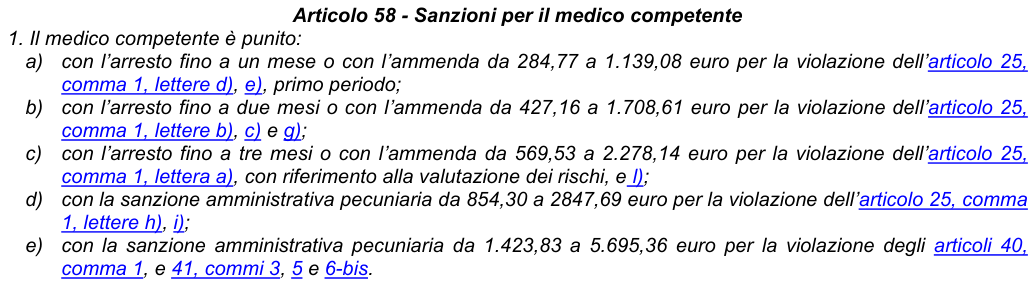 Art. 58: rappresentazione di confronto, parte 1