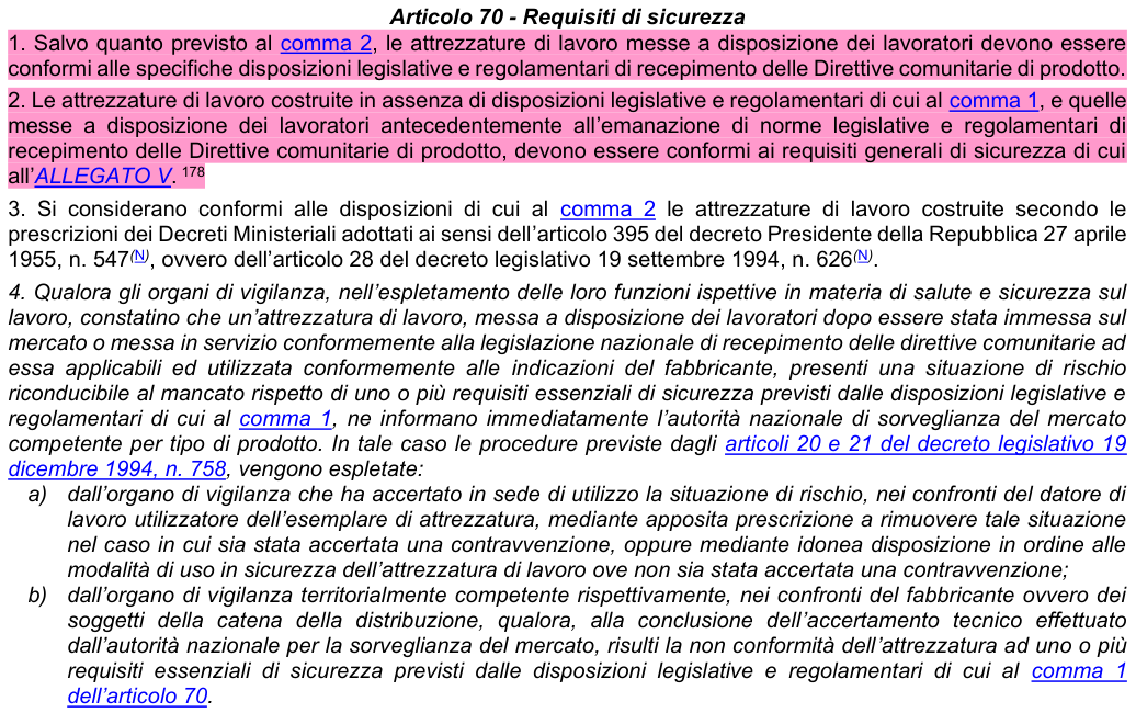 Art. 70: rappresentazione di confronto, parte 1
