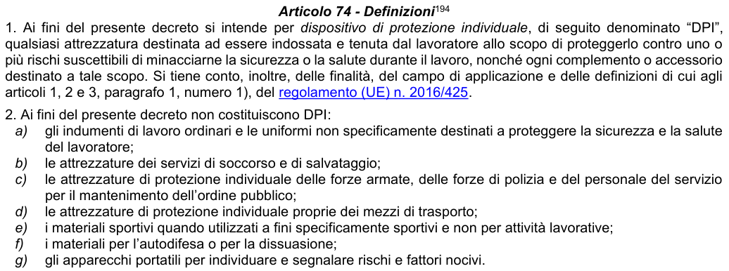 Art. 74: rappresentazione di confronto, parte 1