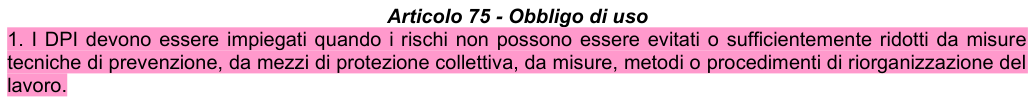 Art. 75: rappresentazione di confronto, parte 1