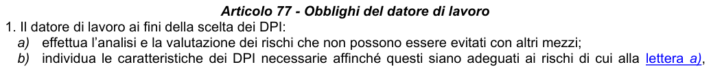 Art. 77: rappresentazione di confronto, parte 1