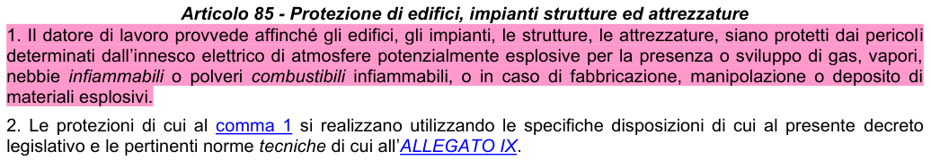 Art. 85: rappresentazione di confronto, parte 1