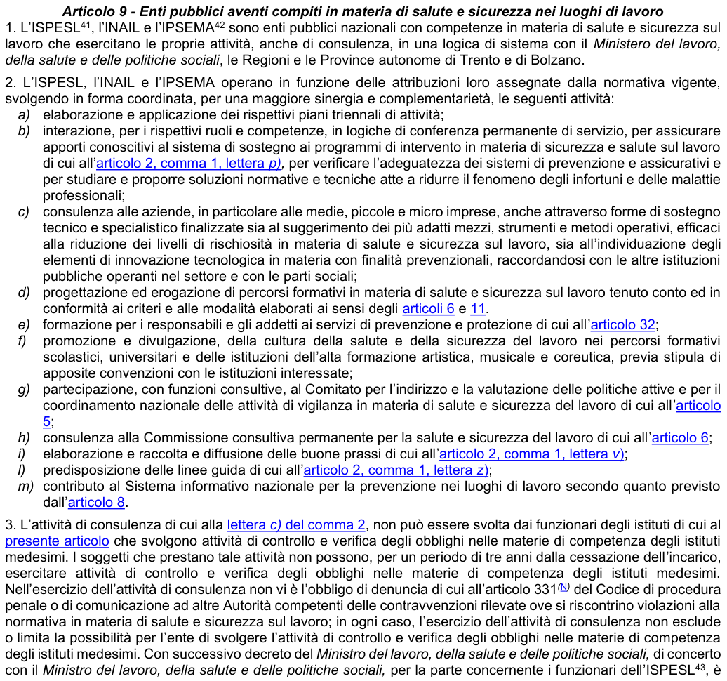Art. 9: rappresentazione di confronto, parte 1